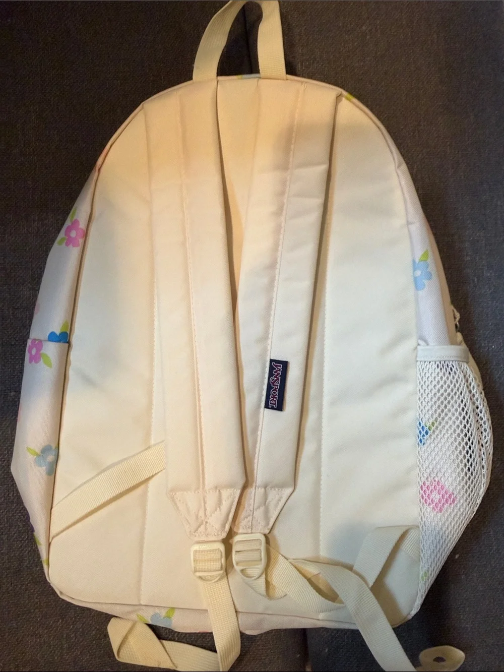 NWT JanSport Essential Pack 24L Floral Cutout Backpack Cream